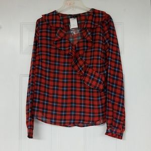 New Mixed Threads plaid top.